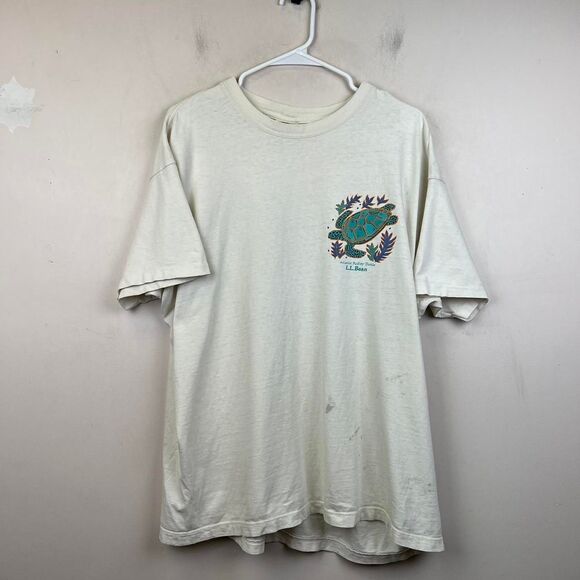 L.L.Bean Atlantic Ridley Turtle Tee Rare Size L - Picture 5 of 8